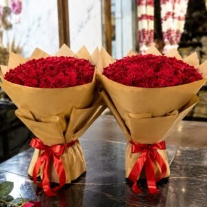 Sun bouquet. 100 rose