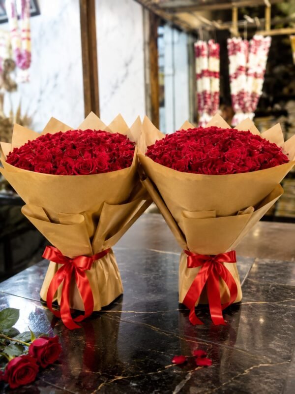 Red Rose bouquet. 100 rose